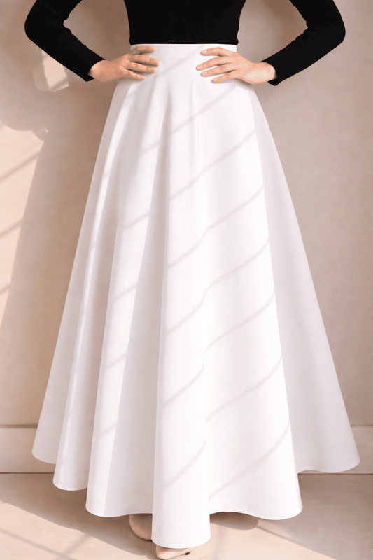Premium Long Silk Skirt for Girls & Women | Pakistani Maxi Skirt with Top | Korean Style Fancy Winter Skirt