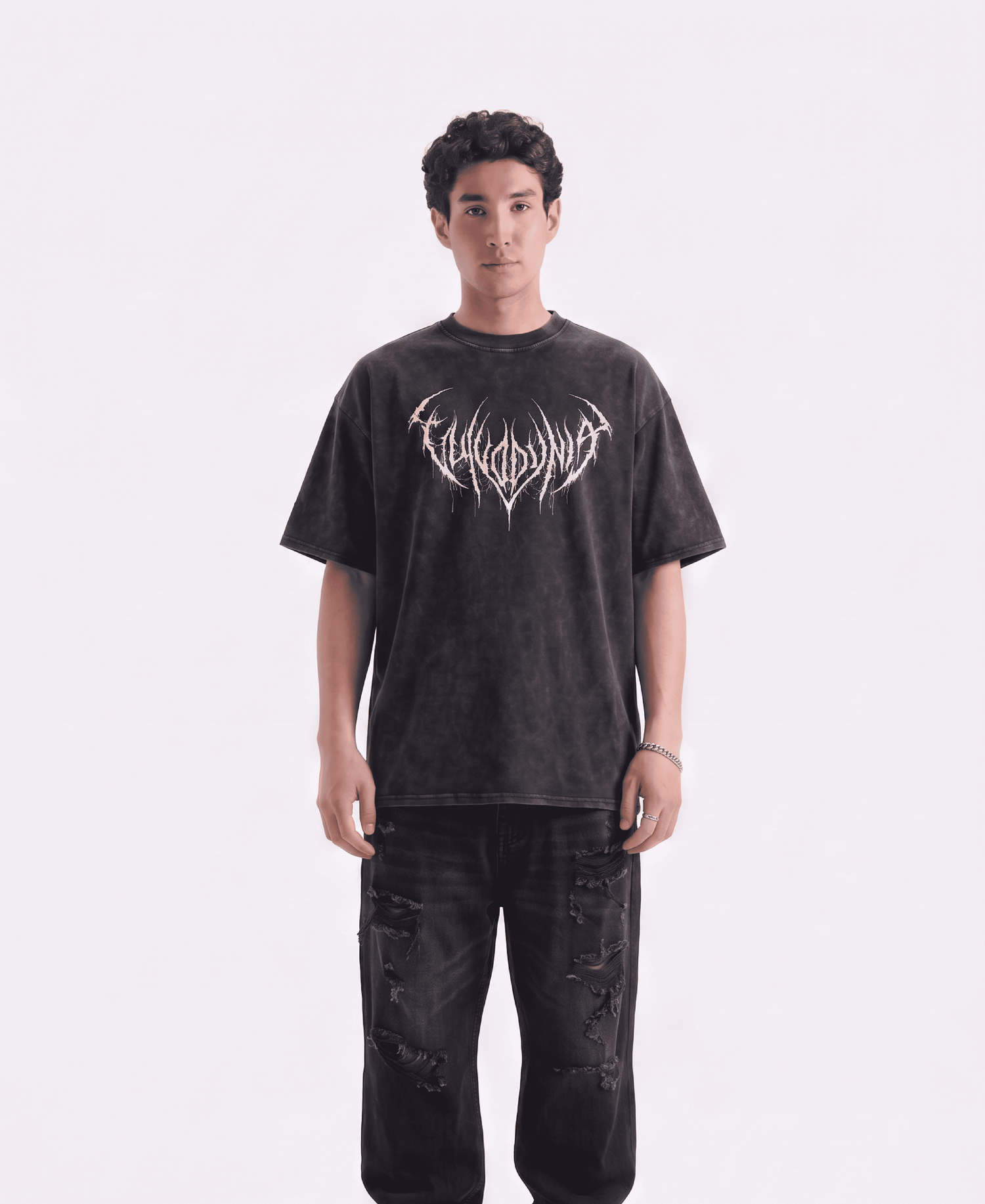 Acid Wash Drop Shoulder