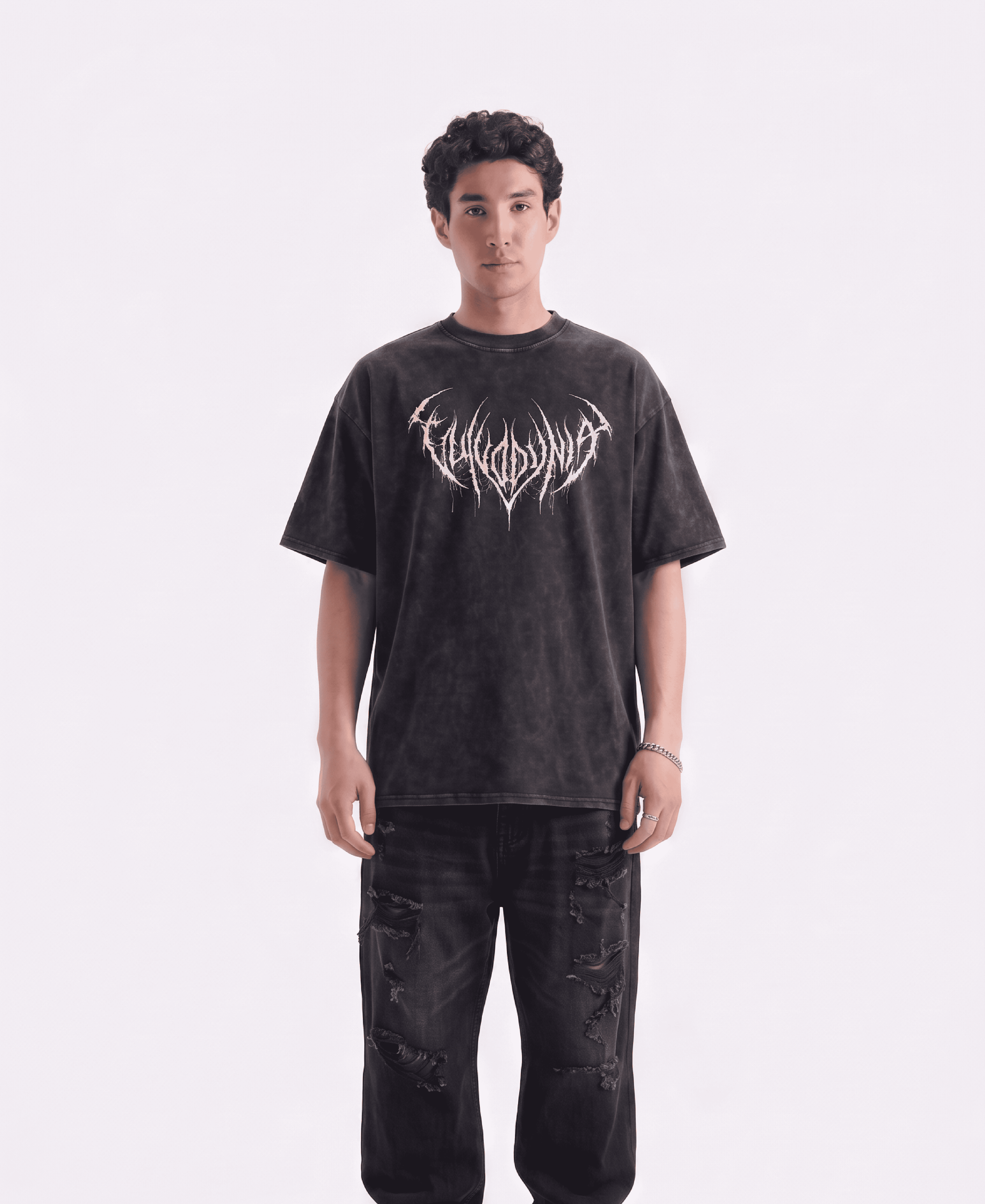 Acid Wash Drop Shoulder