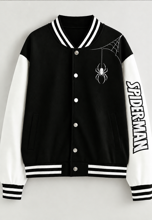 BELANCCI BLACK SPIDERMAN VARSITY JACET