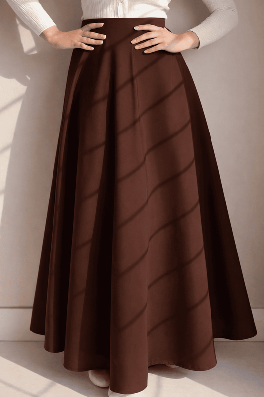 Premium Long Silk Skirt for Girls & Women | Pakistani Maxi Skirt with Top | Korean Style Fancy Winter Skirt