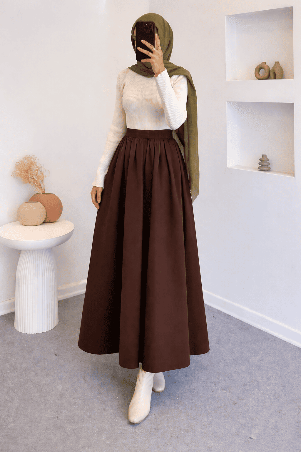 Premium Long Silk Skirt for Girls & Women | Pakistani Maxi Skirt with Top | Korean Style Fancy Winter Skirt