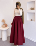 Premium Long Silk Skirt for Girls & Women | Pakistani Maxi Skirt with Top | Korean Style Fancy Winter Skirt