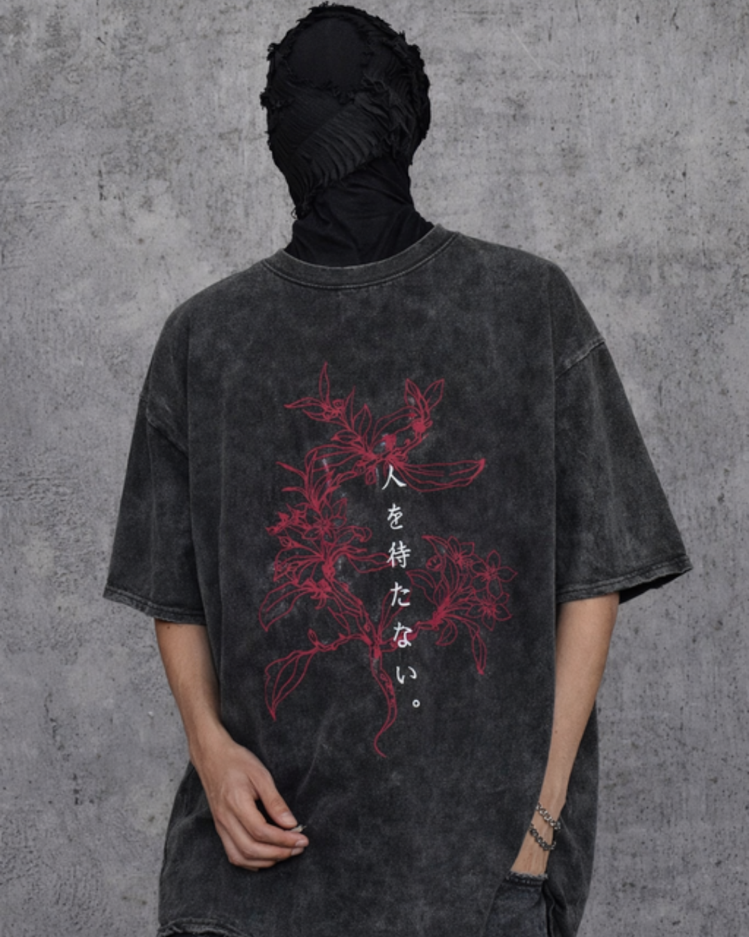 Men’s Oversized Acid Wash T Shirt – Vintage Washed Graphic Print Loose Fit Streetwear Tee Drop Shoulder Casual Summer Shirt for Boys