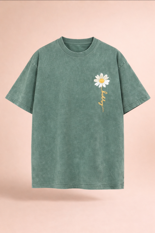 Oversized Acid Wash T Shirt For Girls – Vintage Washed Graphic Print Loose Fit Streetwear Tee Drop Shoulder Casual Summer Shirt for Women