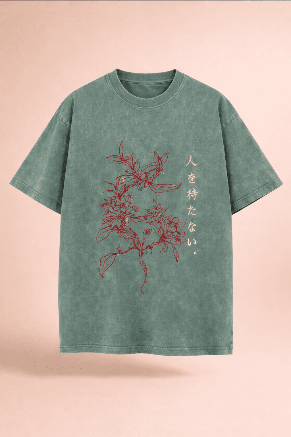 Men’s Oversized Acid Wash T Shirt – Vintage Washed Graphic Print Loose Fit Streetwear Tee Drop Shoulder Casual Summer Shirt for Boys