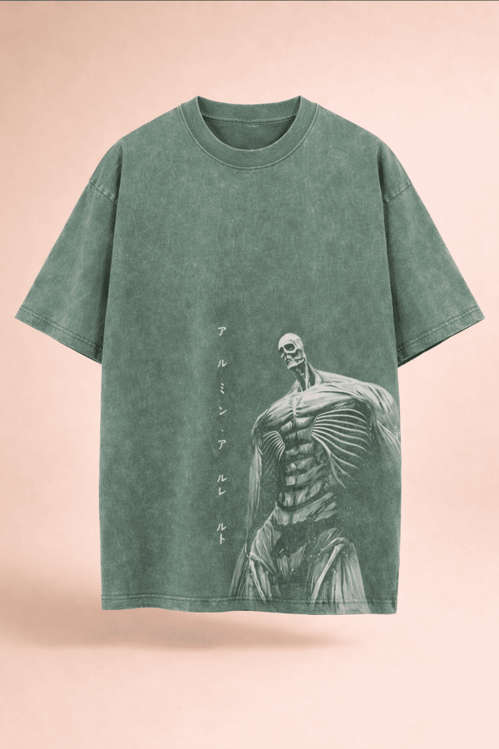 Men’s Oversized Acid Wash T Shirt – Vintage Washed Graphic Print Loose Fit Streetwear Tee Drop Shoulder Casual Summer Shirt for Boys