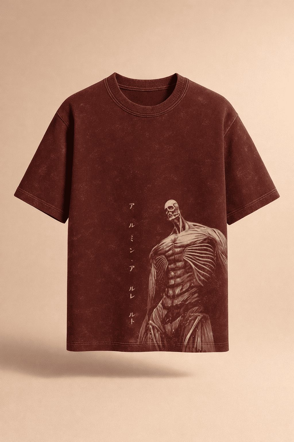 Men’s Oversized Acid Wash T Shirt – Vintage Washed Graphic Print Loose Fit Streetwear Tee Drop Shoulder Casual Summer Shirt for Boys
