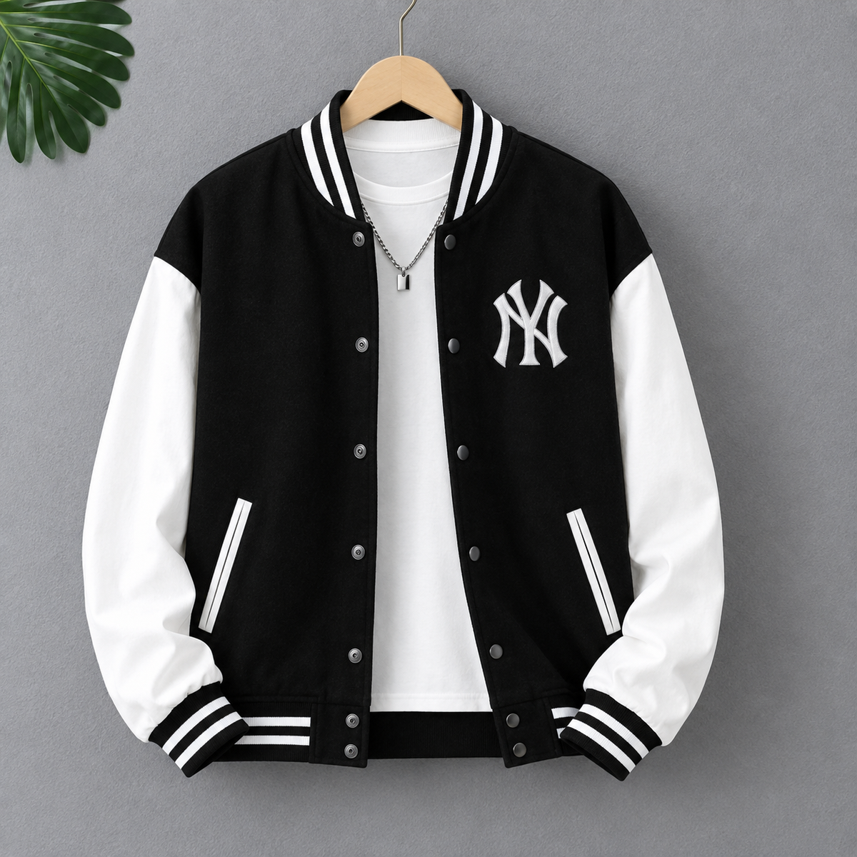 BELANCCI NY BLACK VARSITY JACET