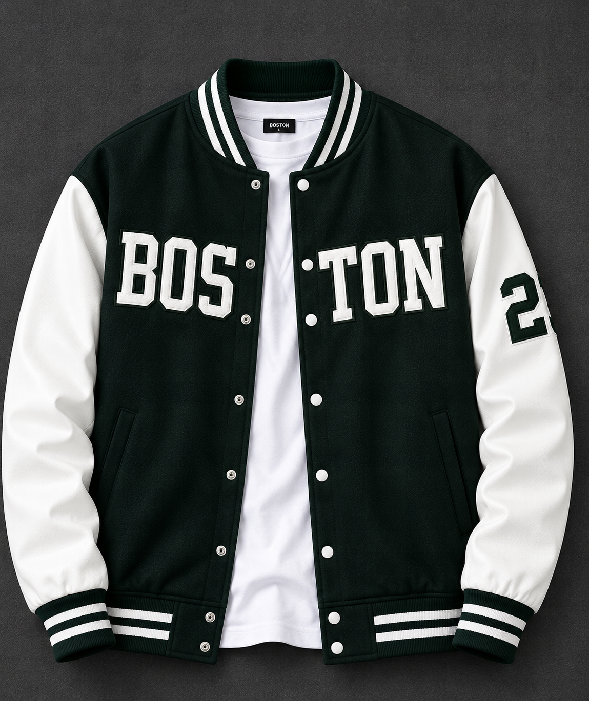 BELANCCI BLACK BOSTON VARSITY JACET
