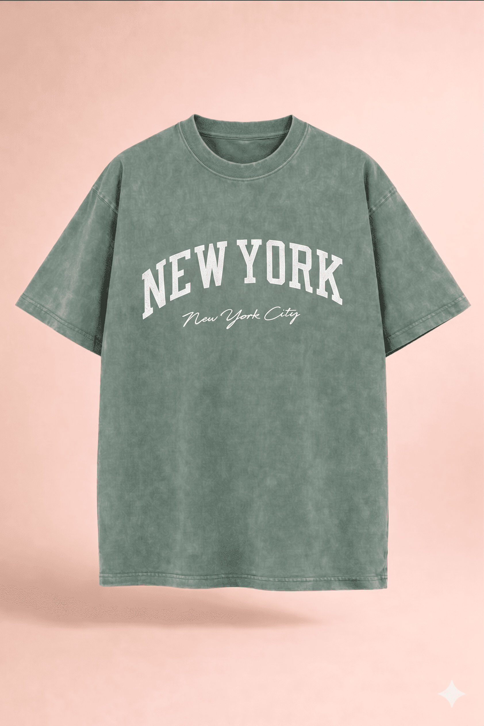 Men’s Oversized Acid Wash T Shirt – Vintage Washed Graphic Print Loose Fit Streetwear Tee Drop Shoulder Casual Summer Shirt for Boys