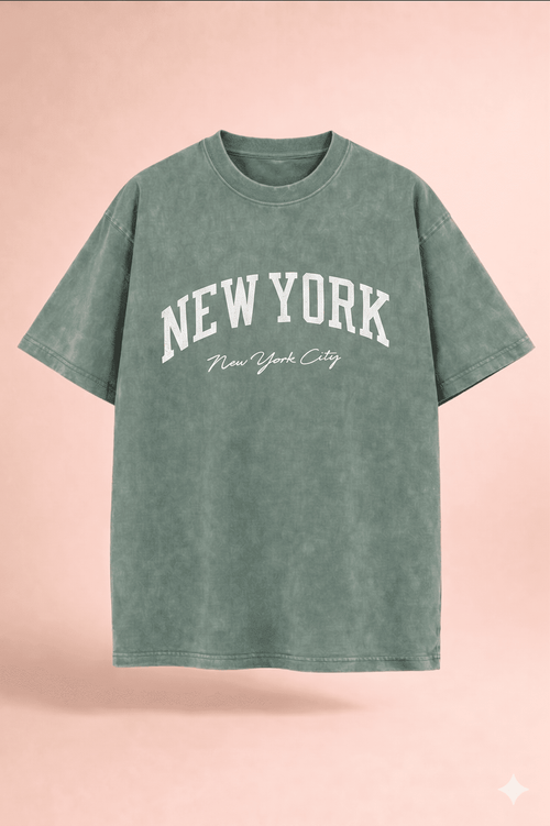 Men’s Oversized Acid Wash T Shirt – Vintage Washed Graphic Print Loose Fit Streetwear Tee Drop Shoulder Casual Summer Shirt for Boys