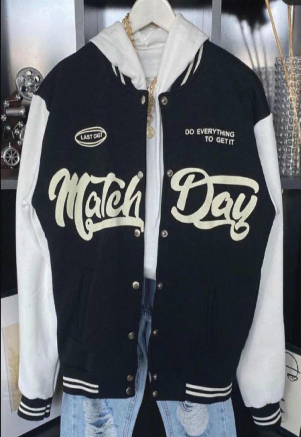 BELANCCI MATCHDAY GRENN AND BLACK VARSITY JACET