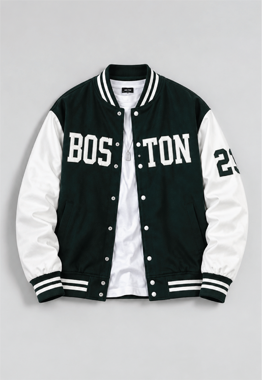 BELANCCI BLACK BOSTON VARSITY JACET