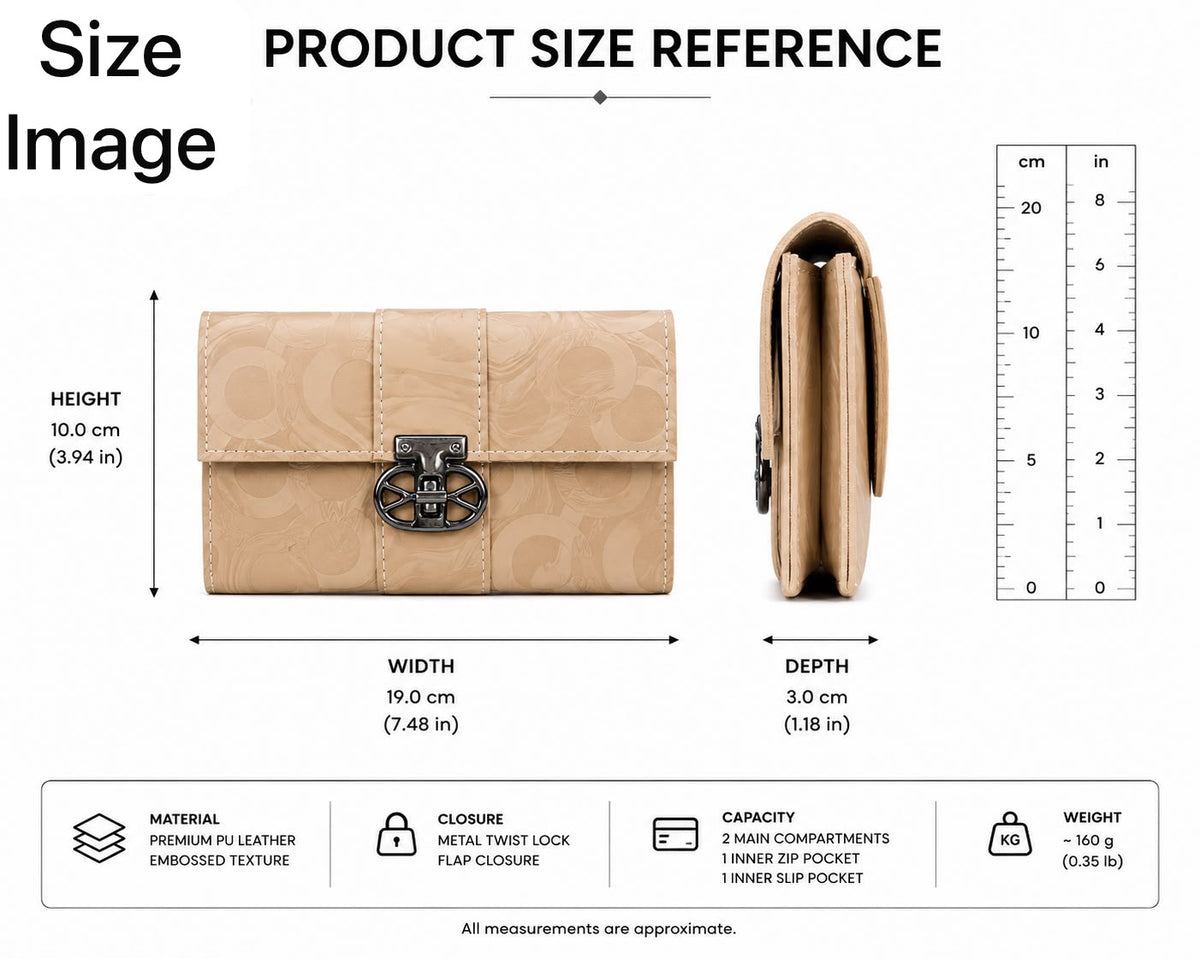 BELANCCI - WOMEN’S FLAP CLUTCH WITH METAL CLASP