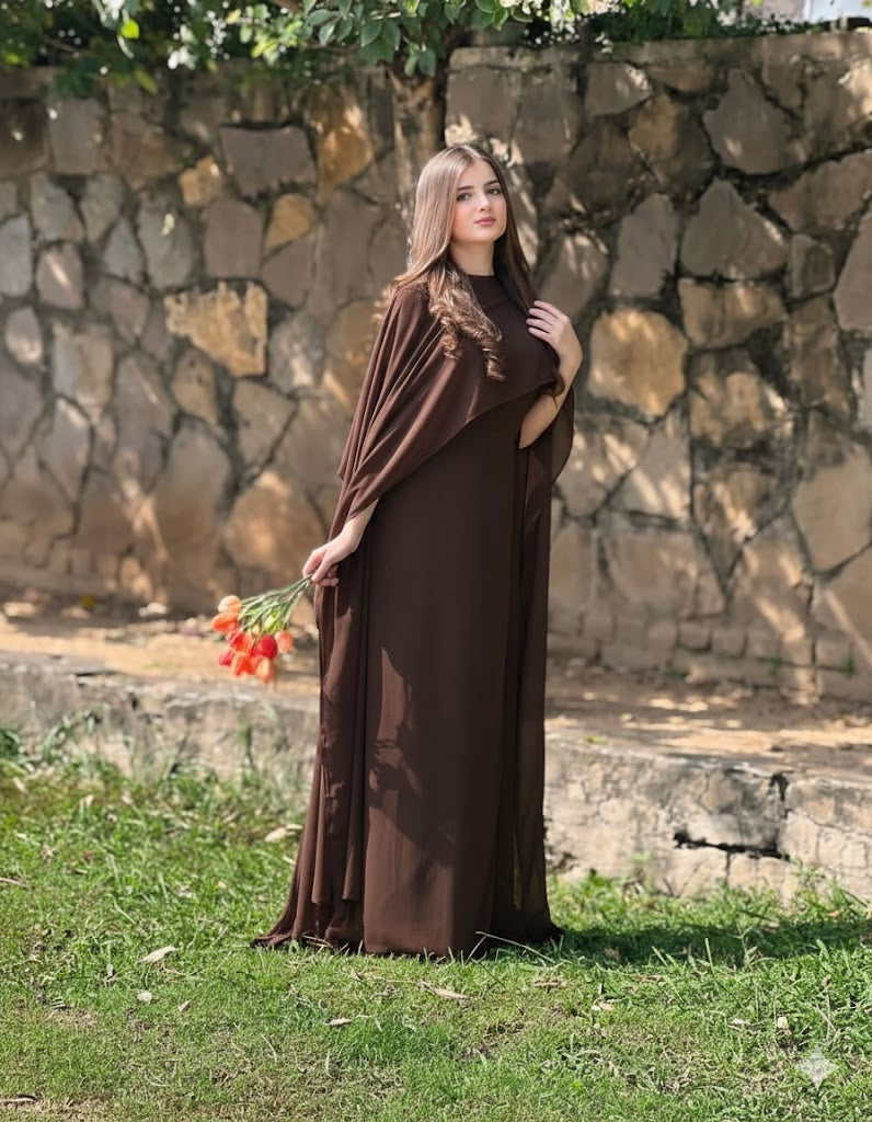 BELANCCI - BROWN CAPE MAXI