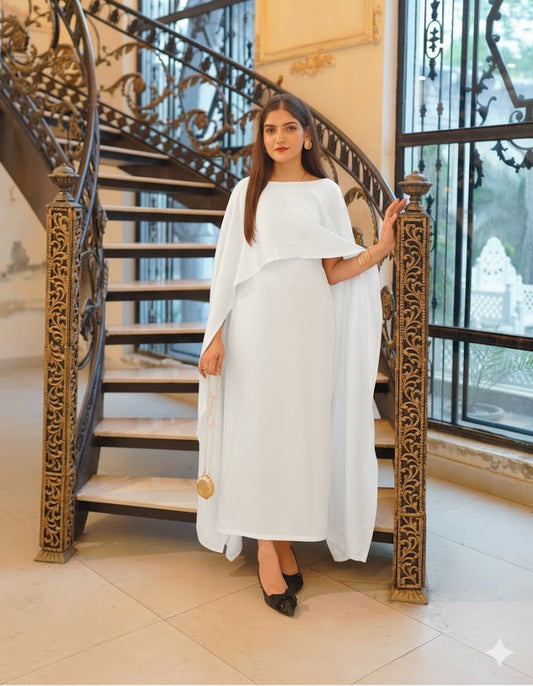 BELANCCI - BLACK/WHITE CAPE MAXI